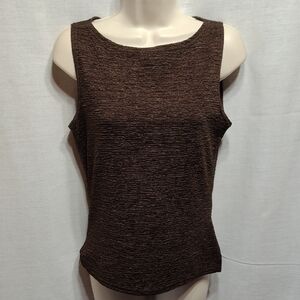 Chic Brown Textured Tank Top